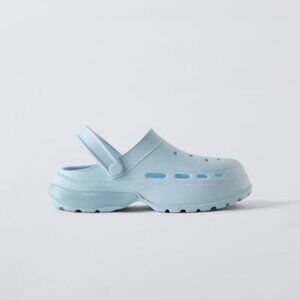 Zara AIR CHAMBER CLOGS Blue | US Size  5½ (9.5 INCHES)